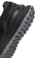 Men's Black Lace-Up Thick-Soled Leather Sneaker | Derimod