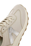 Women's Beige Lace-up Leather Sneaker | Derimod