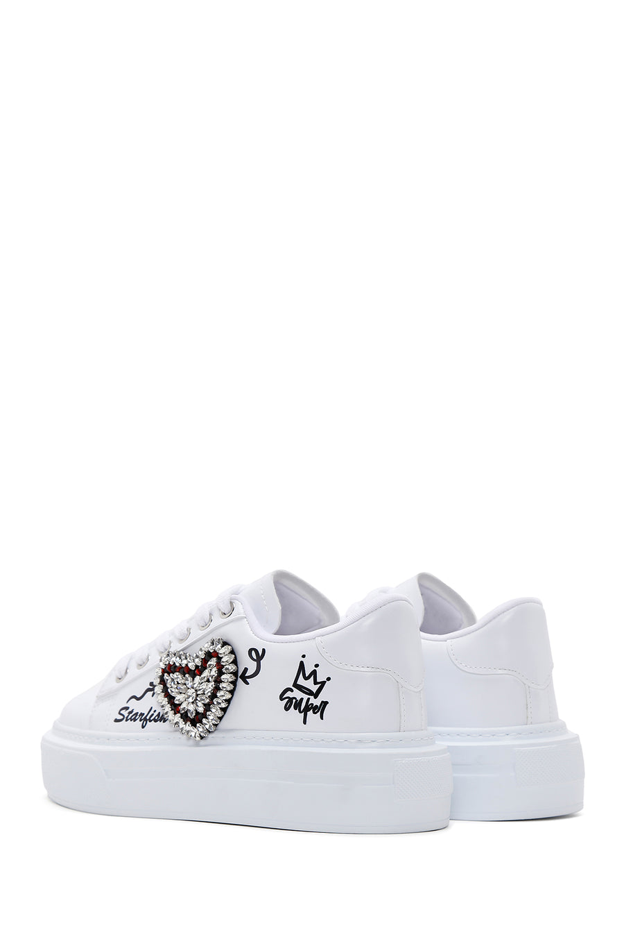 Women's White Stone Sneaker