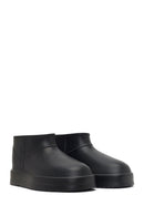 Women's Black Furry Teddy Boots | Derimod