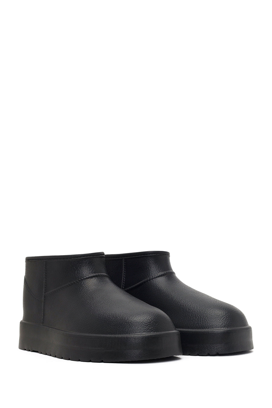 Women's Black Furry Teddy Boots
