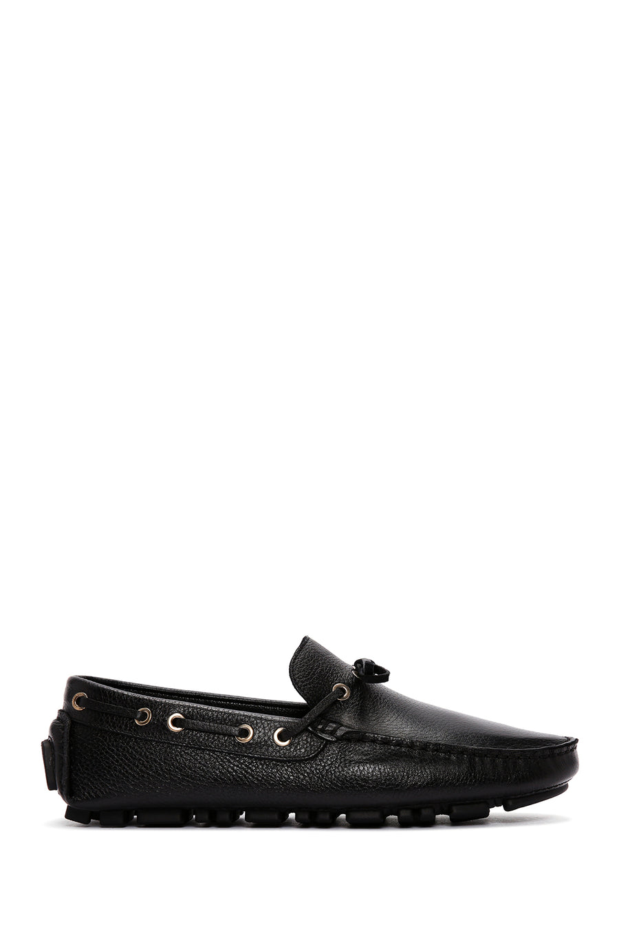 Men's Black Leather Comfort Loafer 25SFD7500FT | Derimod