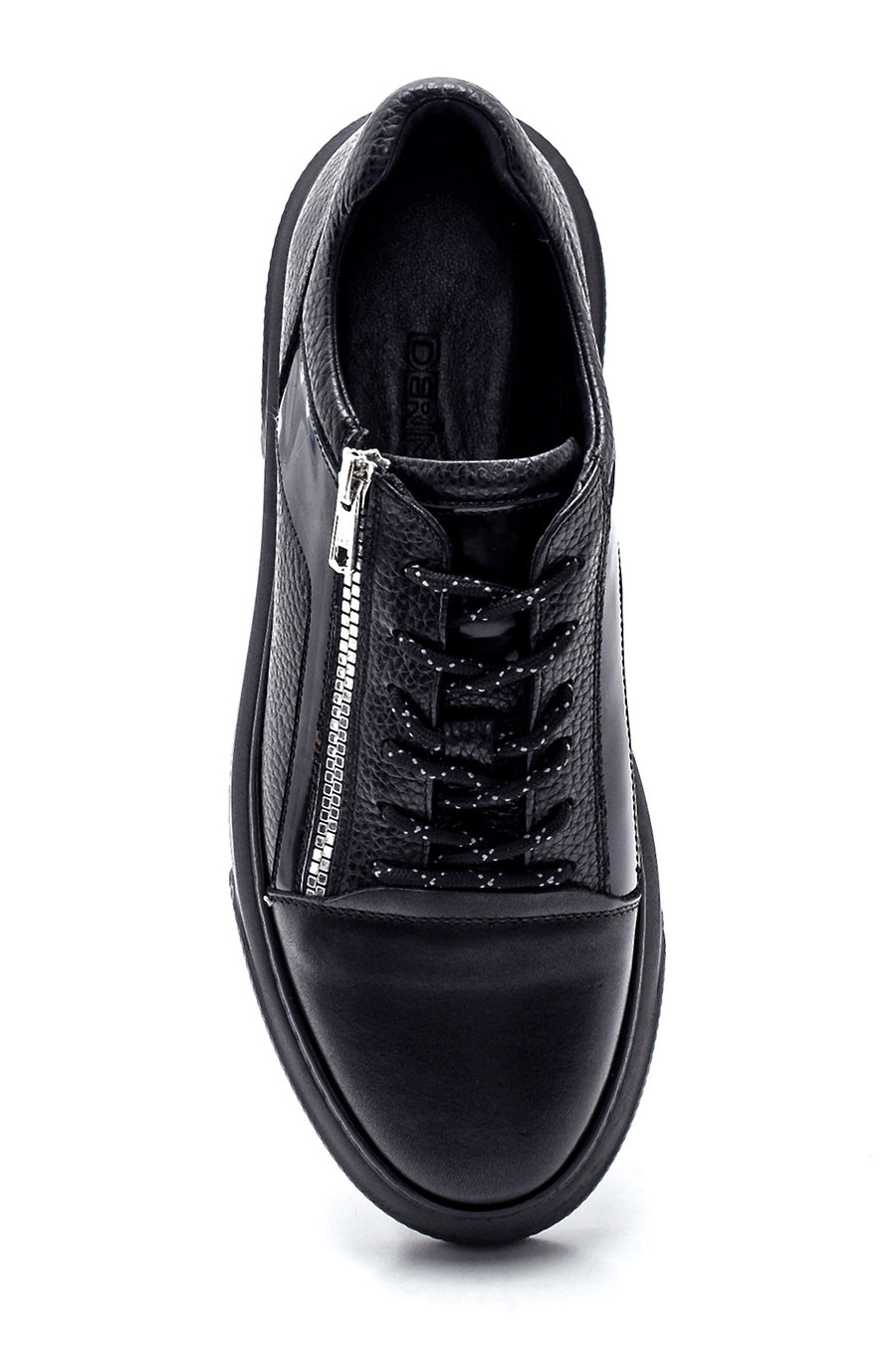 Men's Leather Zipper Detailed Sneaker