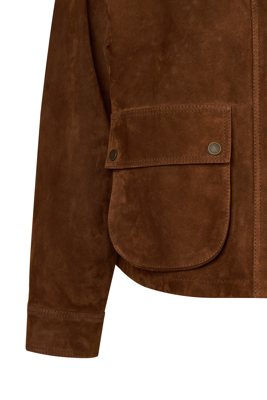 Paris Woman Brown Oversize Suede Jacket