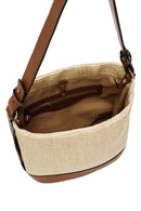 Women's Beige Straw Shoulder Bag | Derimod