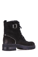 Buckle Women's Suede Boots | Derimod