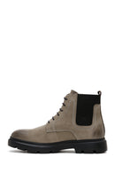 Men's Beige Nubuck Leather Boots | Derimod