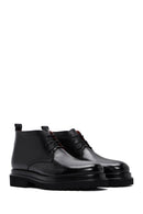 Men's Black Thick Soled Leather Boots | Derimod