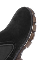 Men's Black Suede Leather Chelsea Boots | Derimod