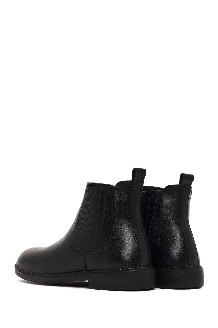 Men's Black Leather Chelsea Boot