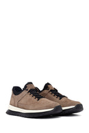 Male Mink Lace-up Thick-soled Nubuck Leather Casual Sneaker | Derimod