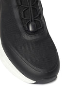 Derimod Zero Male Black Thick-Soled Fabric Sneaker | Derimod