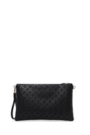 Woman Black Printed Clutch Bag with Long Chain Strap | Derimod