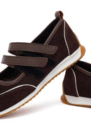 Women's Brown Strapped Suede Leather Ballet Flats | Derimod