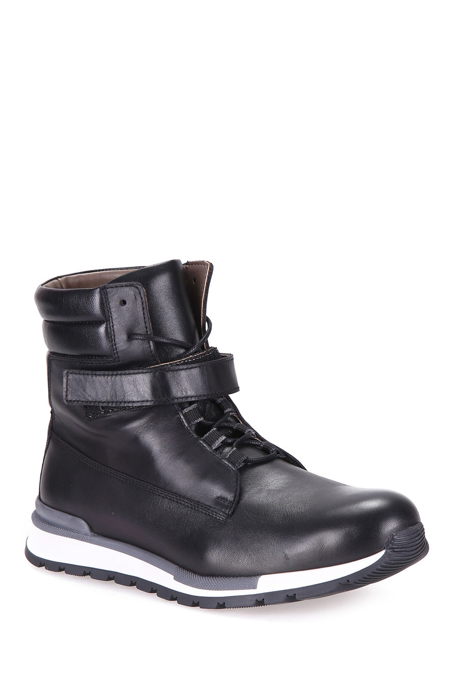 Rubber Sole Men's Leather Boots