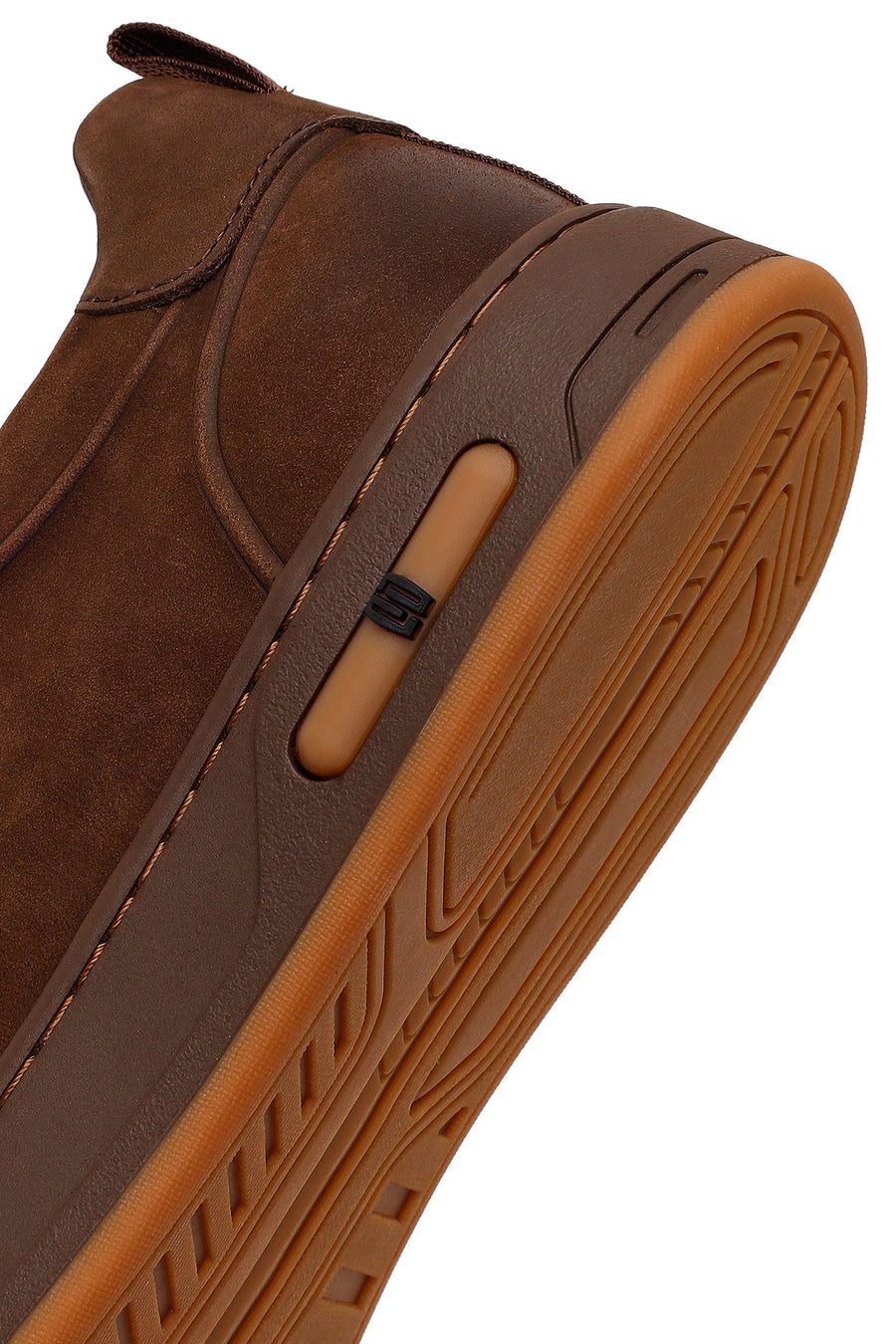 Male Brown Lace-Up Nubuck Leather Sneaker