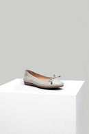 Gray Women's Leather Ballerinas | Derimod