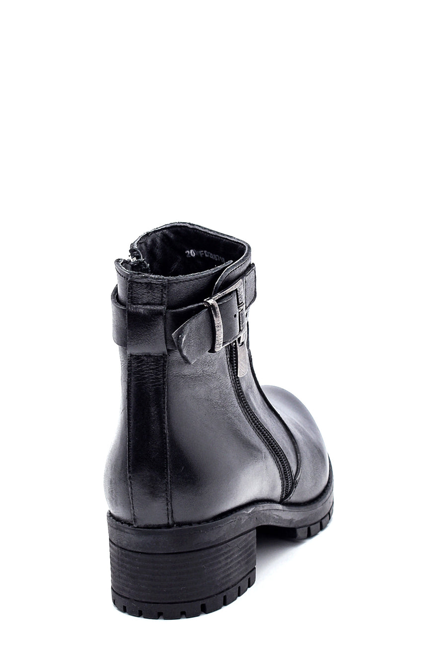 Women's Leather Zipper Boots