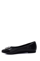 Women's Black Buckle Classic Ballet Ballet | Derimod