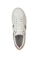 Geox Women's White D Skyely Lace-up Leather Sports Shoes | Derimod