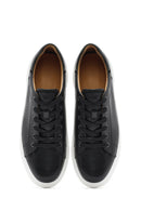 Men's Black Lace-up Leather Sneaker | Derimod