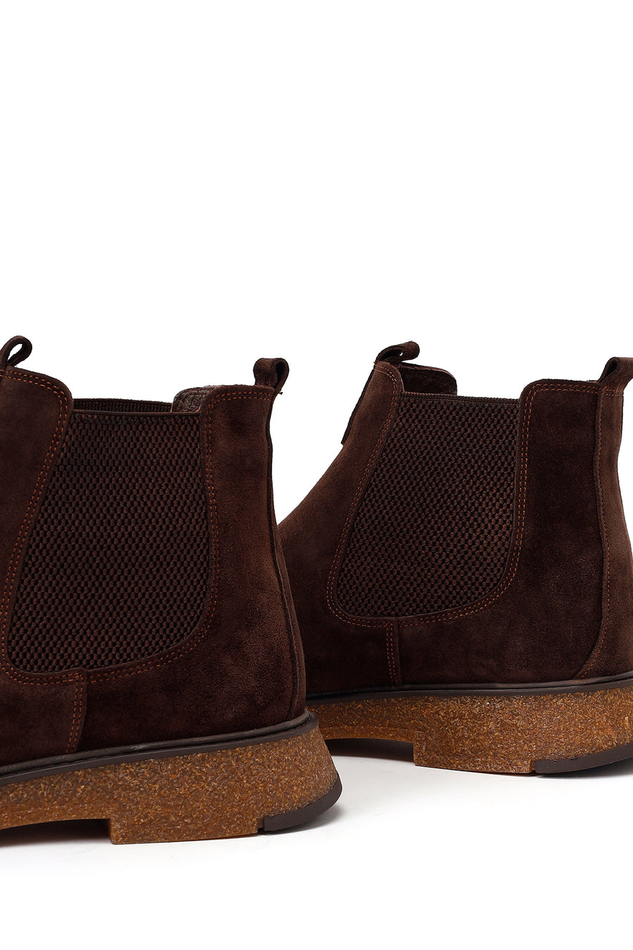 Male Brown Suede Chelsea Boots