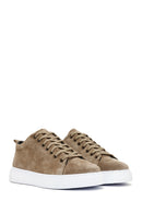 Erkek Vizon Bağcıklı Süet Deri Sneaker | Derimod