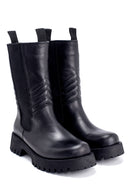 Women's Leather Long Chelsea Boots | Derimod