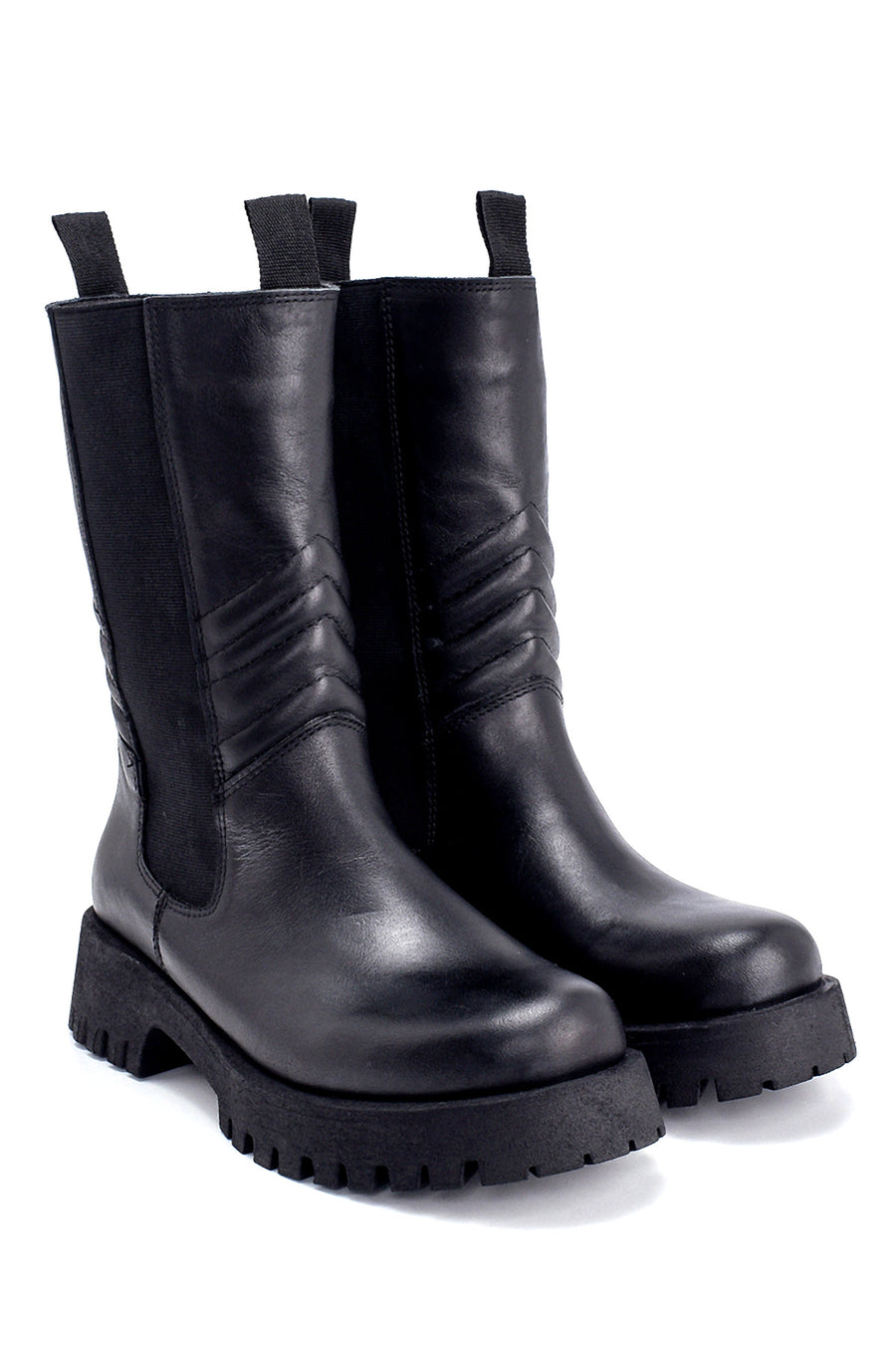 Women's Leather Long Chelsea Boots