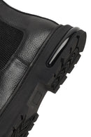 Male Black Thick-Soled Leather Chelsea Boots | Derimod