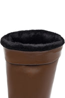 Woman Brown High Heels Leather Boot | Derimod