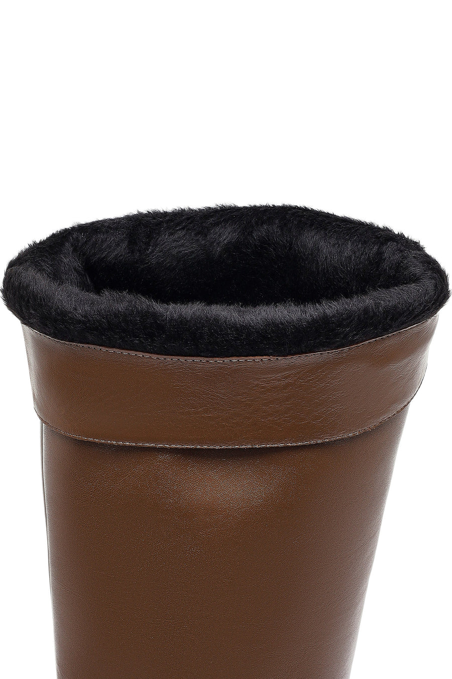 Woman Brown High Heels Leather Boot
