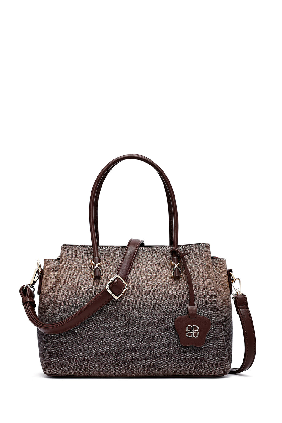 Woman Brown Long-Strap Printed Shoulder Bag AB150003SB | Derimod