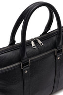 Men's Black Leather Briefcase | Derimod