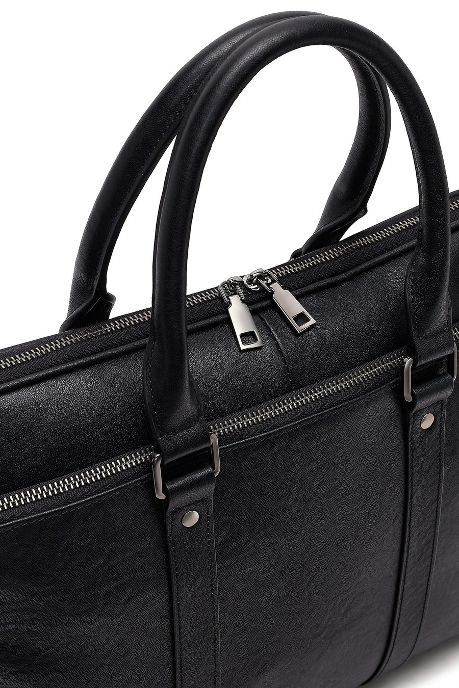 Men's Black Leather Briefcase