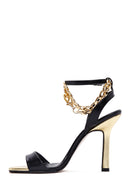 Women's Black Ankle Strap Heeled Sandals | Derimod
