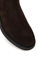 Male Brown Suede Chelsea Boots | Derimod