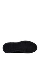 Men's Black Lace-Up Leather Casual Sneakers | Derimod