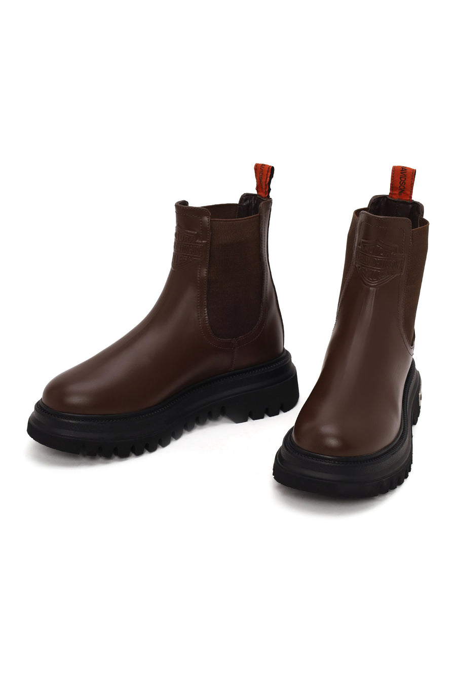 Harley Davidson Woman Tan Mourir Leather Chelsea Boots