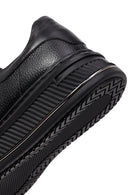 Male Black Lace-Up Thick-Soled Leather Sneaker | Derimod