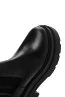 Women's Black Leather Thick Soled Chelsea Boots | Derimod