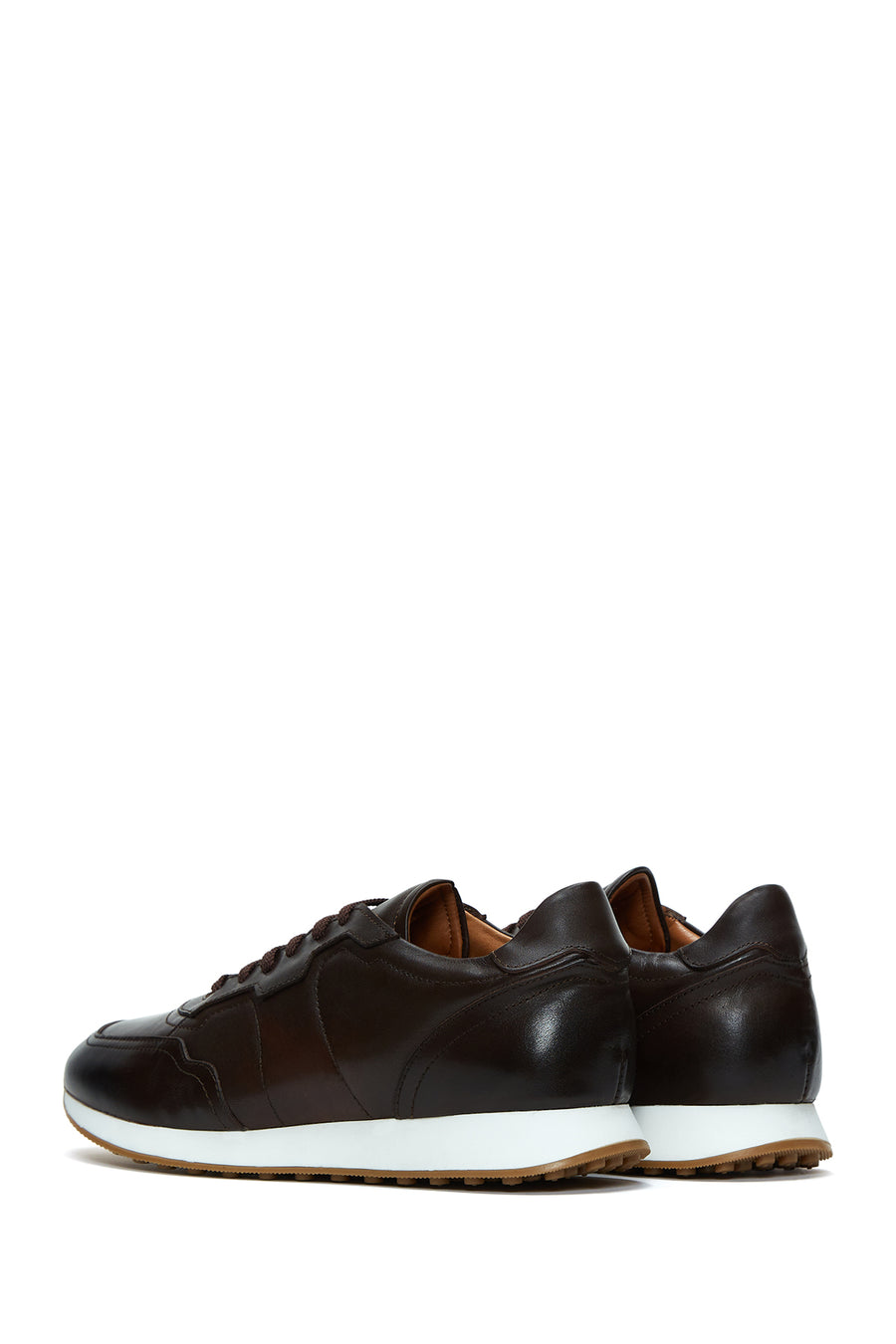 Erkek Kahverengi Deri Sneaker
