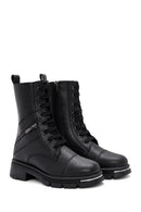 Women's Black Zippered Boots | Derimod