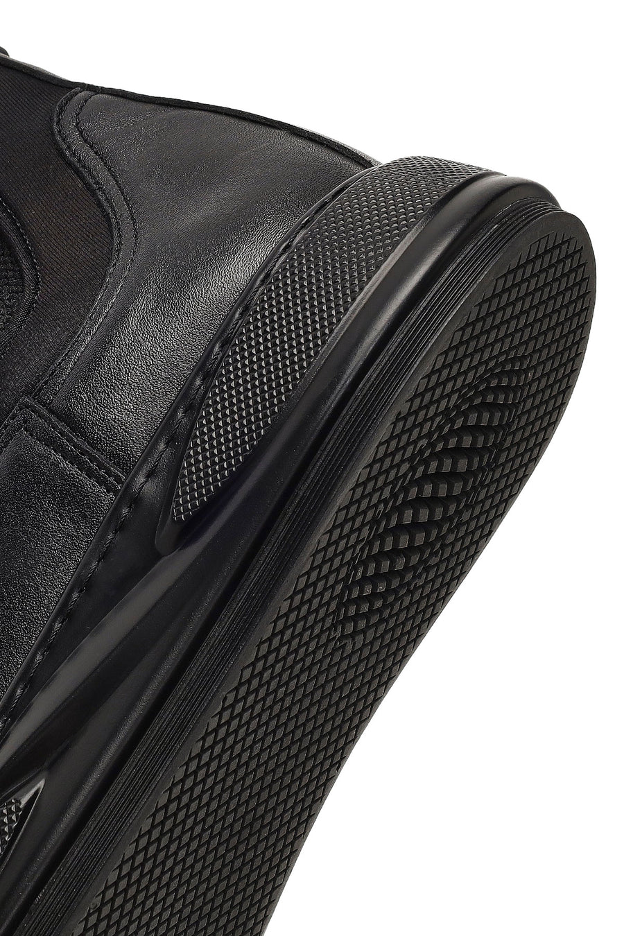 Men's Black Leather Sports Boots