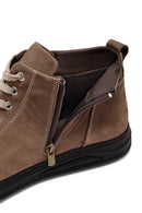 Men's Beige Zippered Nubuck Leather Sports Boots | Derimod