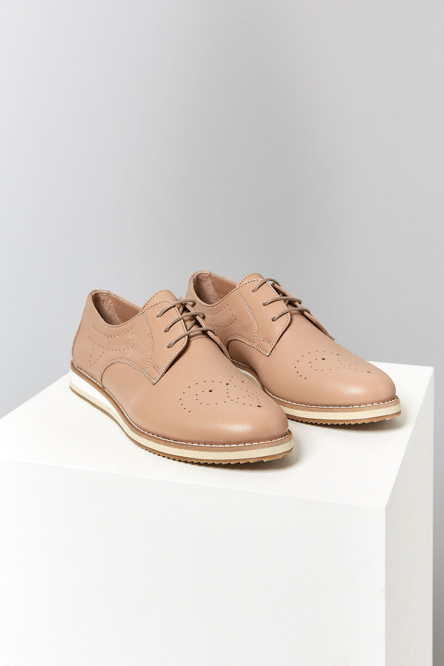 Beige Women's Leather Shoes