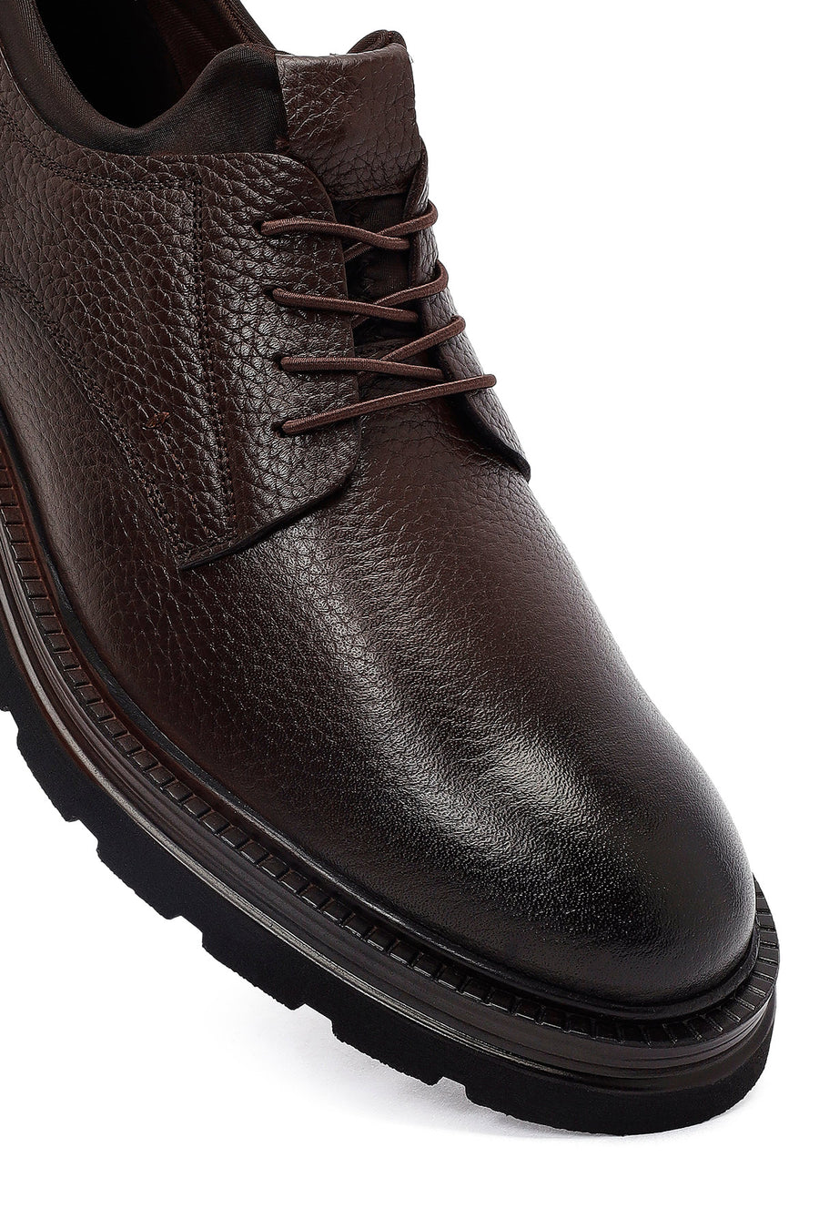 Male Brown Lace-up Leather Casual Shoes