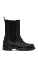Women's Black Leather Chelsea Boots | Derimod