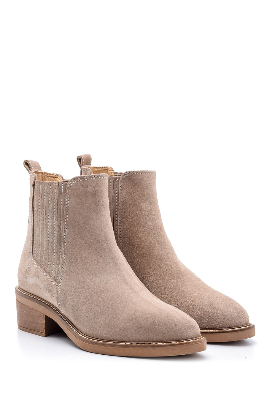 Women's Suede Leather Heeled Boots
