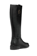 Geox Women Black D Walk Pleasure D - Smo.Lea Zippered Leather Boot | Derimod